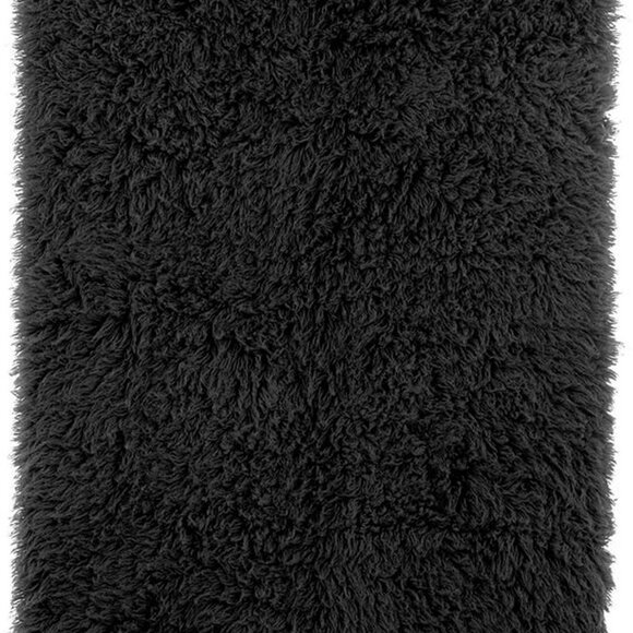 SUPER THICK 3X5 JET BLACK FLOKATI RUG | BRAND NEW | LONG 3.5" PILE | 100% WOOL - Picture 5 of 6